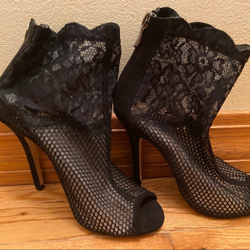 Chinese Laundry Mesh/Lace Heels